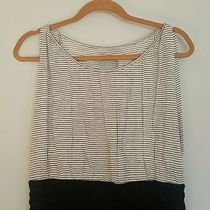 LOFT Striped knee length dress